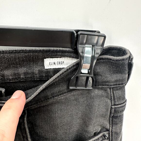 EDWIN NWT Elin Straight Long Black Denim Jean in Knight Rider // 00 (24) - Picture 8 of 14